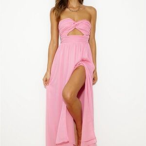 Hello Molly Pink Strapless Dress